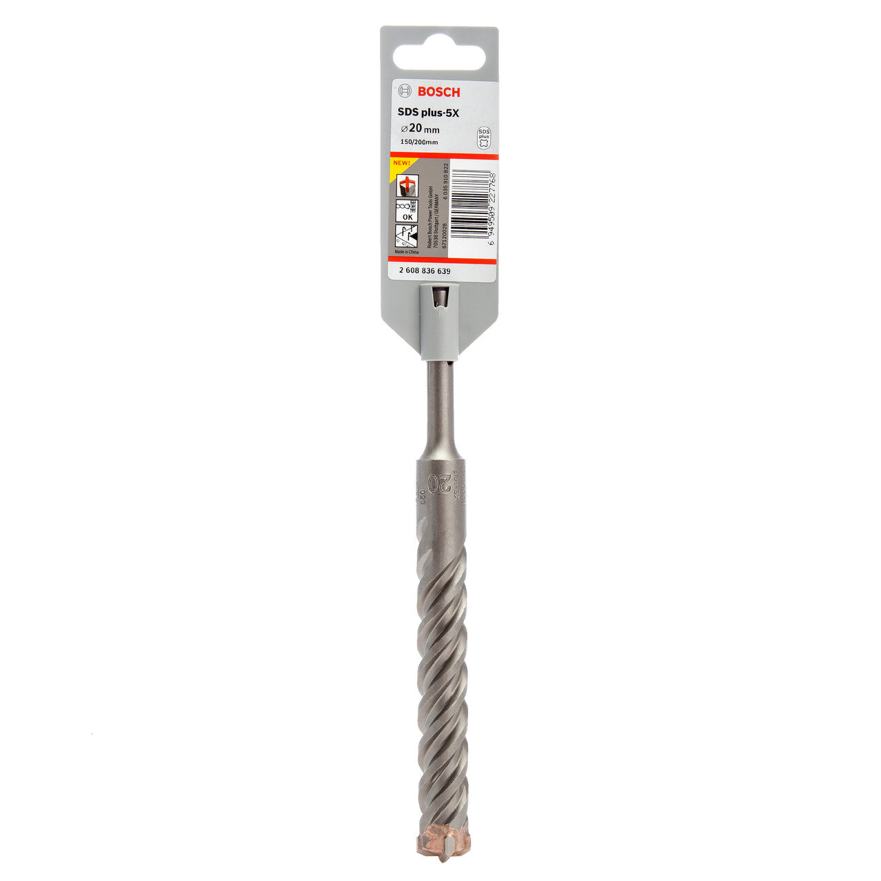 Bosch 2608836639 SDS Plus-5X Hammer Drill Bit 20.0mm x 150mm x 200mm