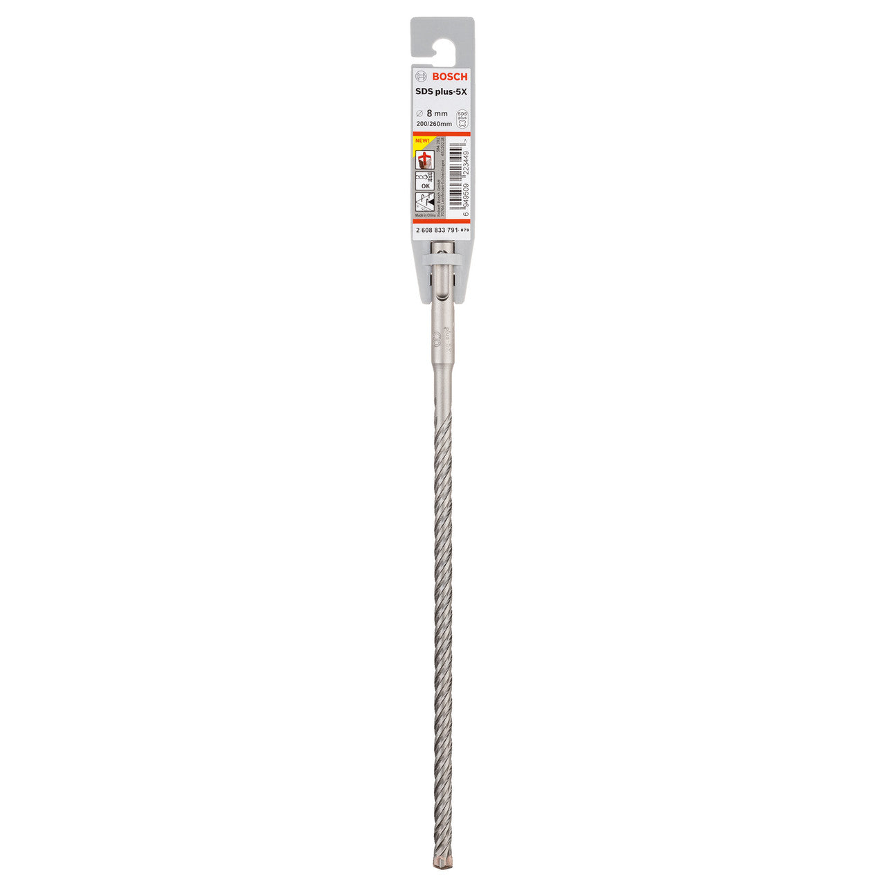Bosch 2608833791 SDS Plus-5X Hammer Drill Bit 8.0mm x 200mm x 260mm 2