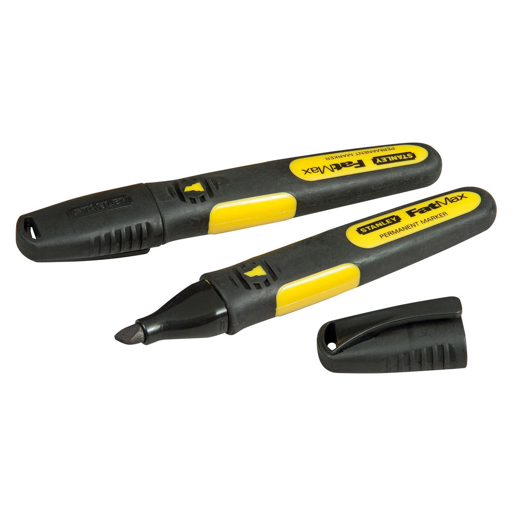 Stanley 0-47-314 Fatmax Permanent Marker Chisel Tip in Black (Pack Of 2) 4
