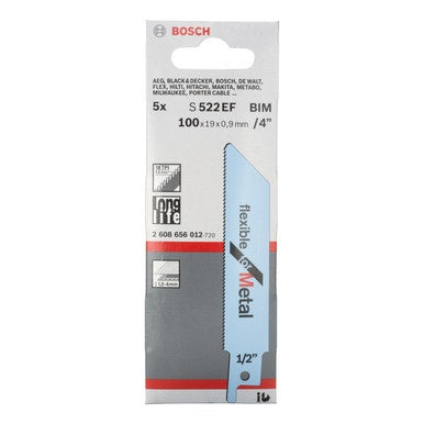 Bosch S522EF (2608656012) Reciprocating Saw Blades for Metal (Pack of 5)