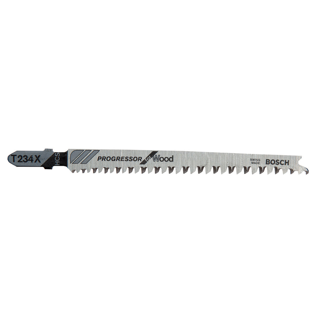 Bosch T234X Jigsaw Blades HCS Progressor for Wood (5 Pack)