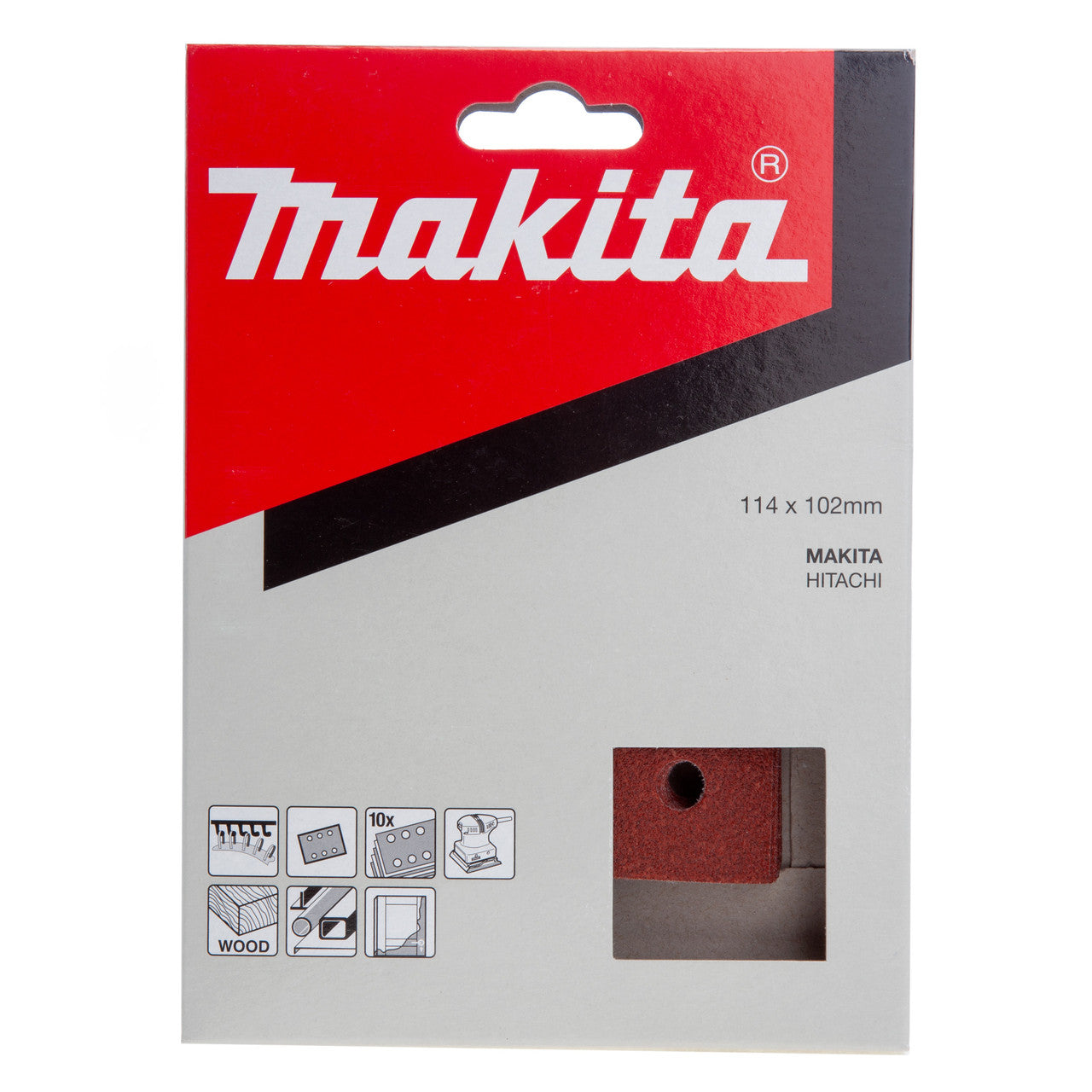 Makita P-33146 Sanding Sheets 114 x 102mm 1/4 Sheet 180 Grit (Pack Of 10) 2