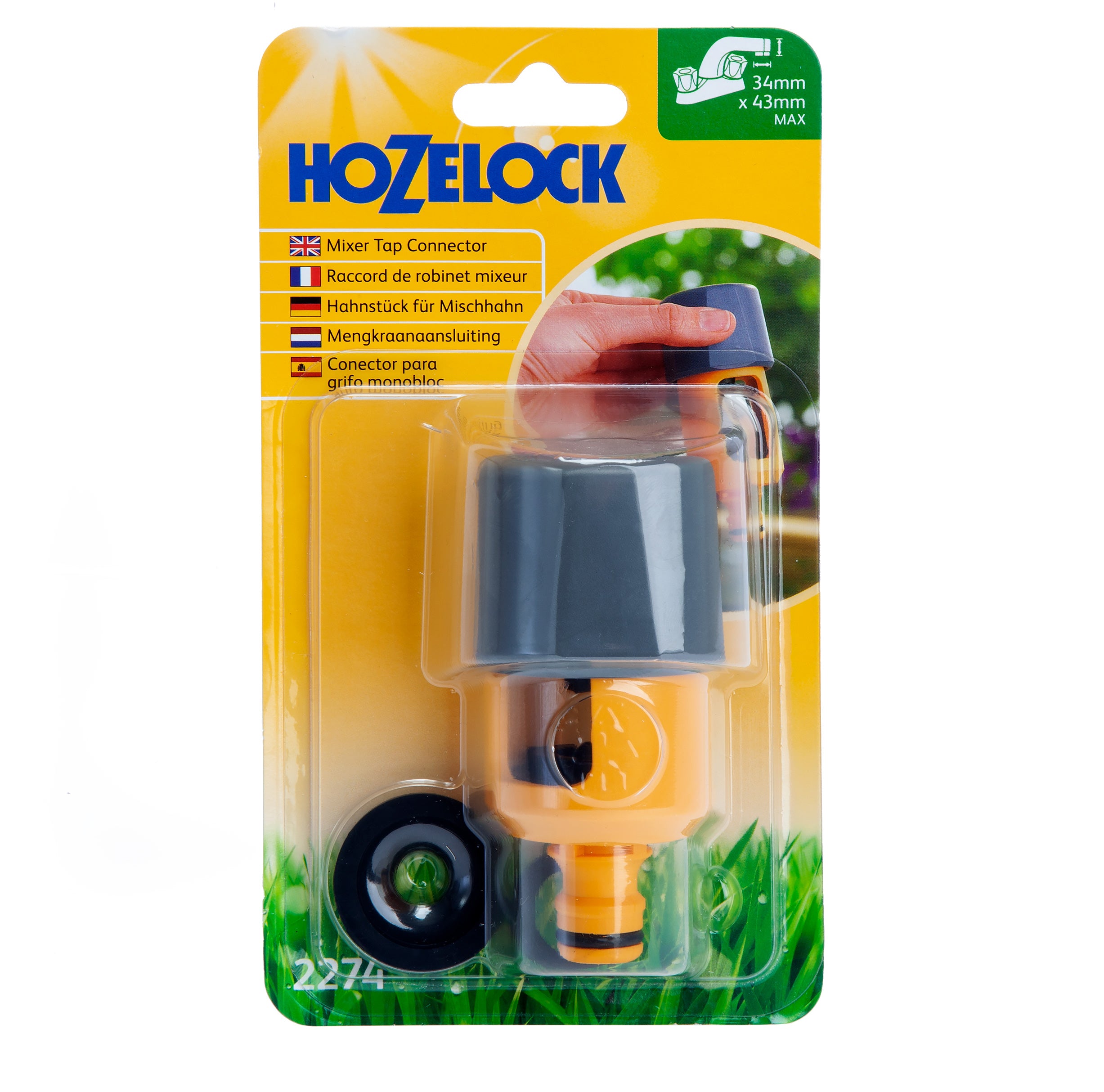 Hozelock 2274 Mixer Tap Connector 34x 43mm Max
