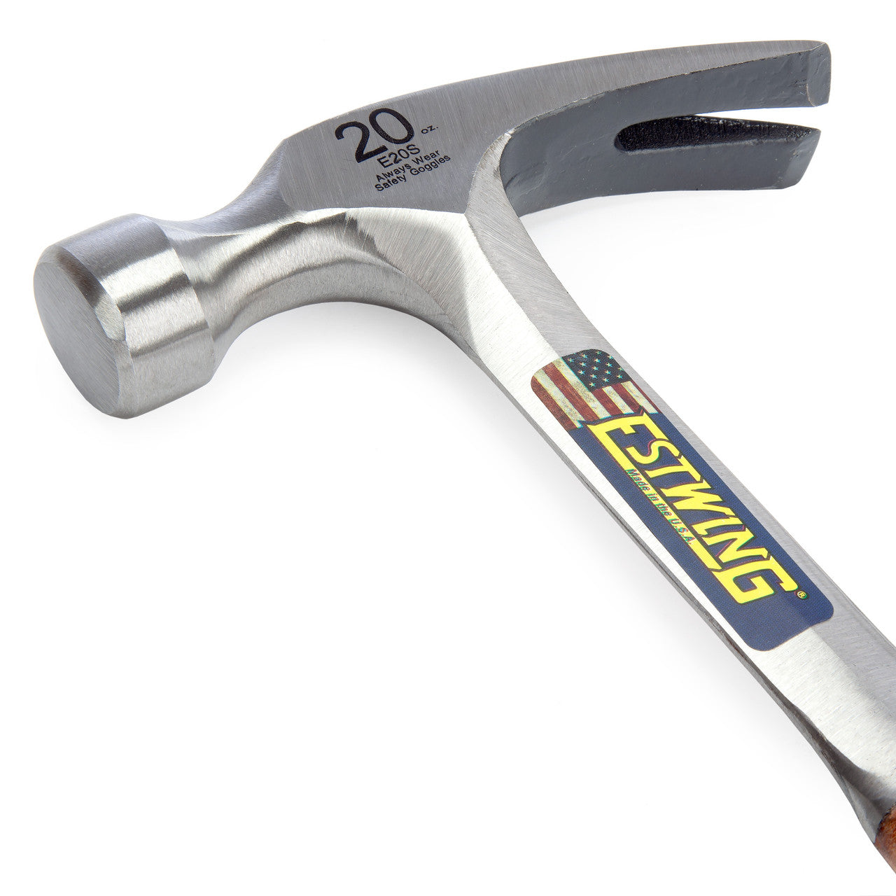 Estwing E20S Straight Claw Hammer with Leather Grip 20oz 2