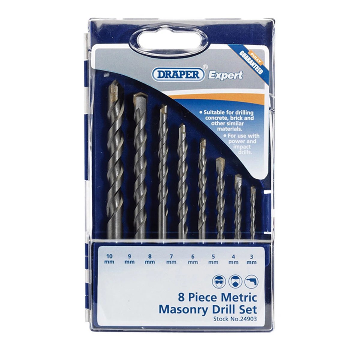 Draper 24903 Tungsten Carbide Tipped Masonry Drill Bit Set 3-10mm (8 Piece)