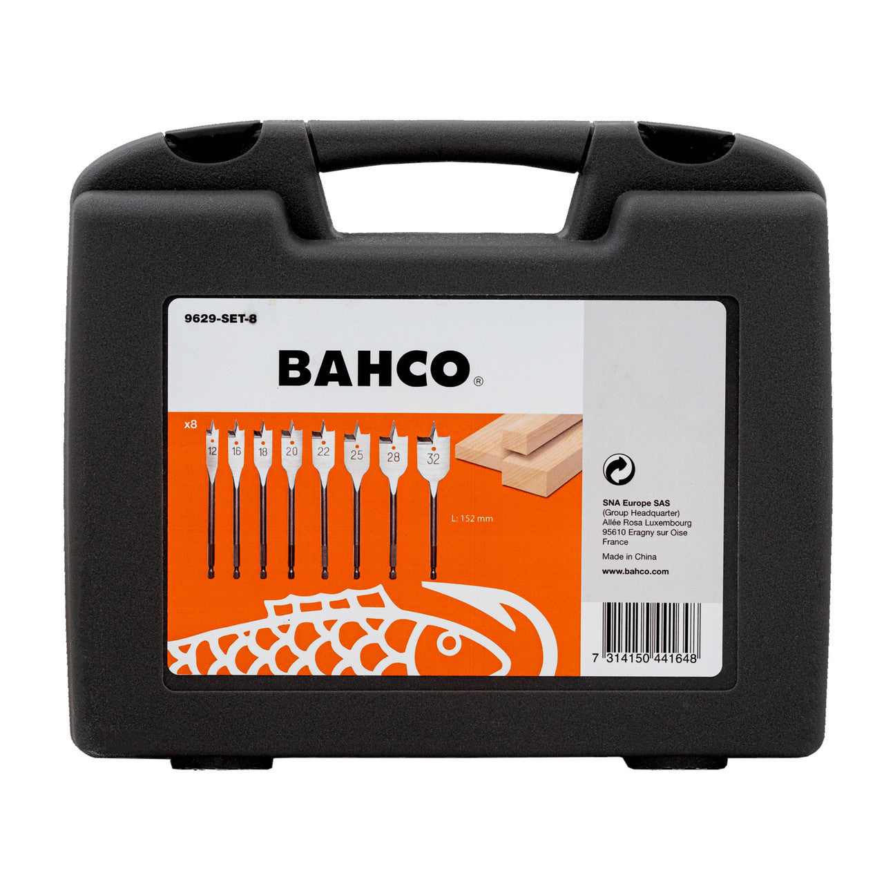 Bahco 9629-SET-8 Flat Drill Bit Set for Wood (8 Piece) 3