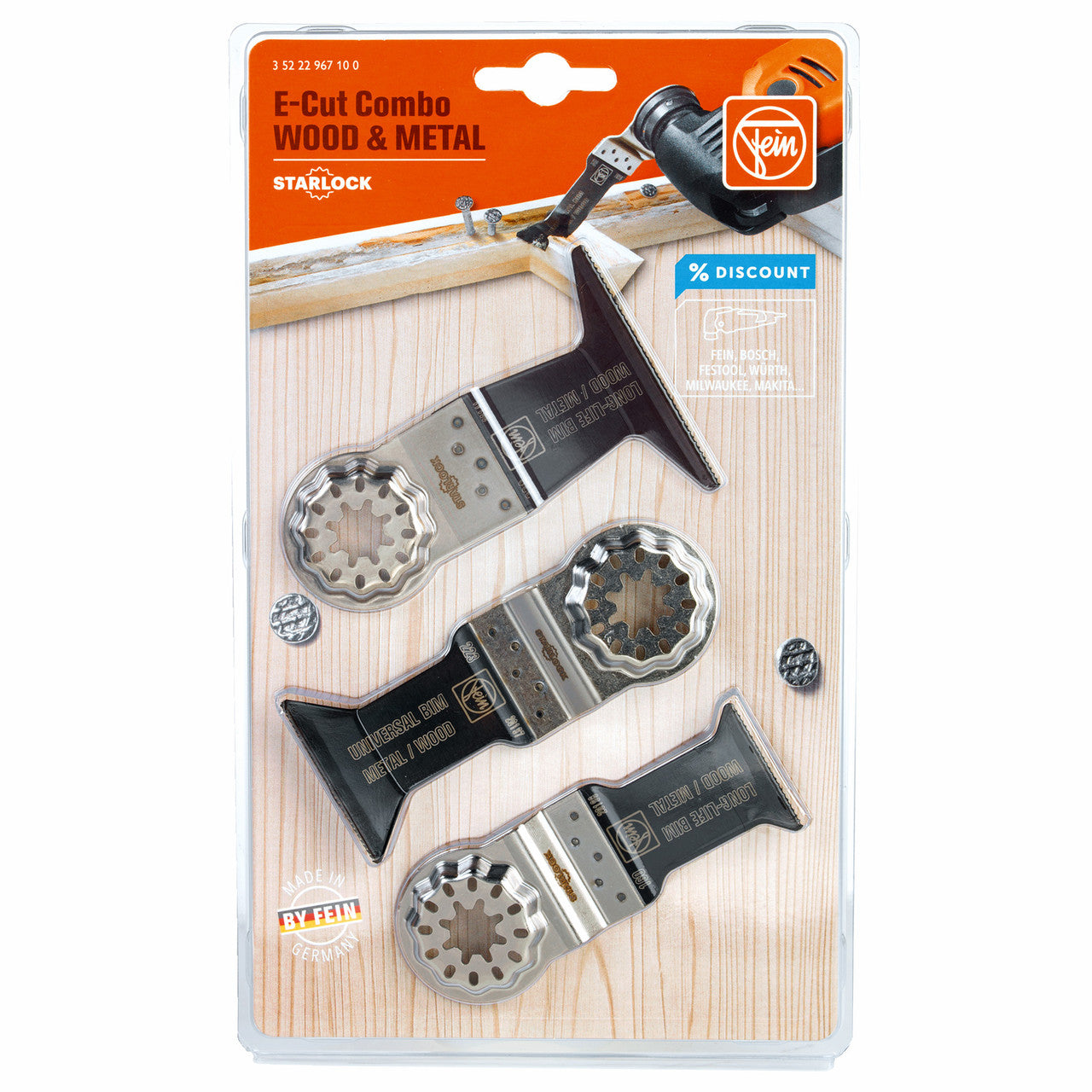 Fein 35222967100 Starlock E-Cut Combo Wood & Metal (3 Piece) 2