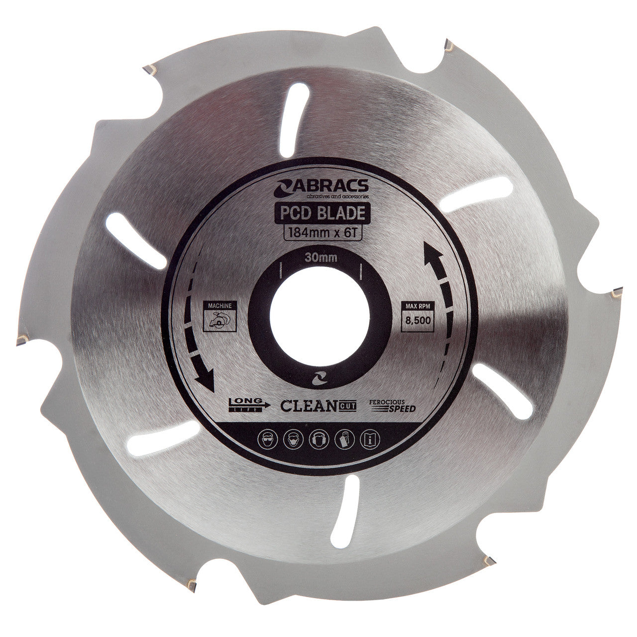 Abracs PCD1846 PDC Circular Saw Blade for Fibre Cement Board 184mm x 30mm x 6T