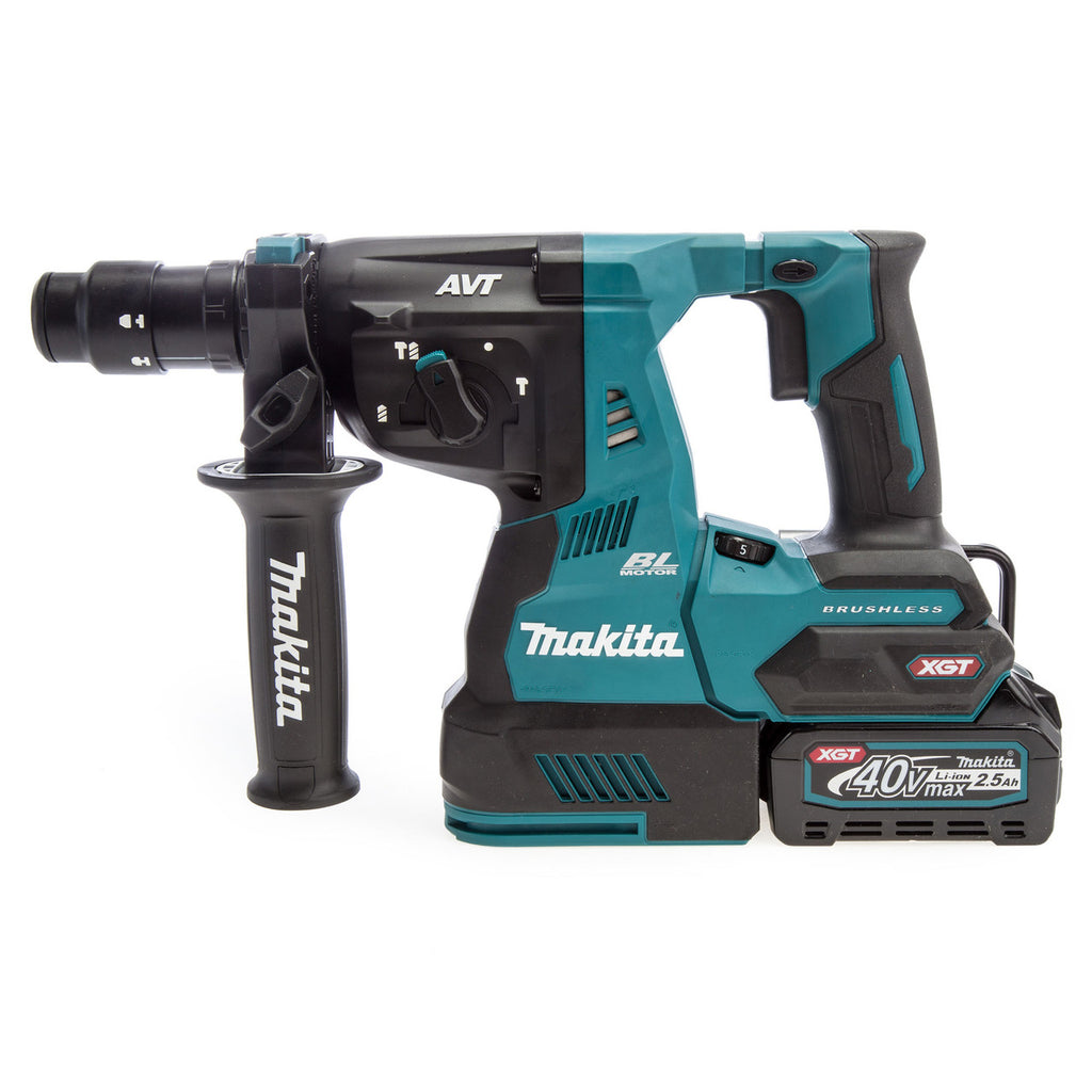 Makita HR004GD203 40Vmax XGT SDS Plus Rotary Hammer Drill with QCC (2 x 2.5Ah Batteries) 3