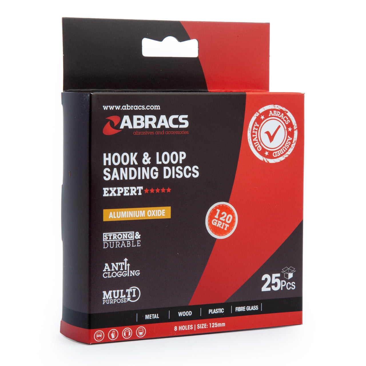 Abracs ABHL8125120 Sanding Discs 120 Grit 125mm (25 Pack) 2