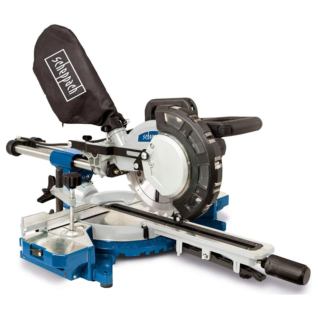 Scheppach HM216 216mm Sliding Compound Mitre Saw with 2 Blades (240V)