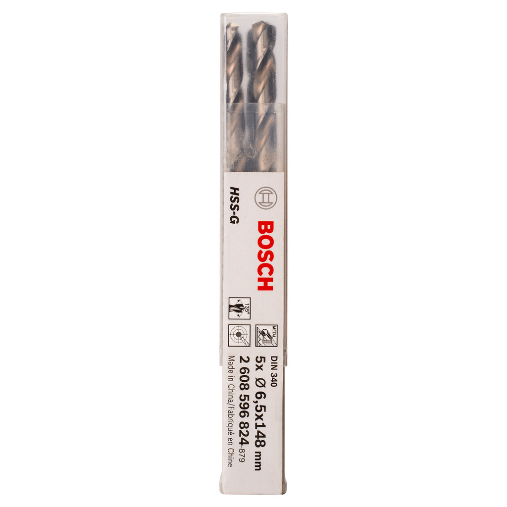 Bosch 2608596824 HSS-G Metal Drill Bits 6.5mm (Pack Of 5) 2