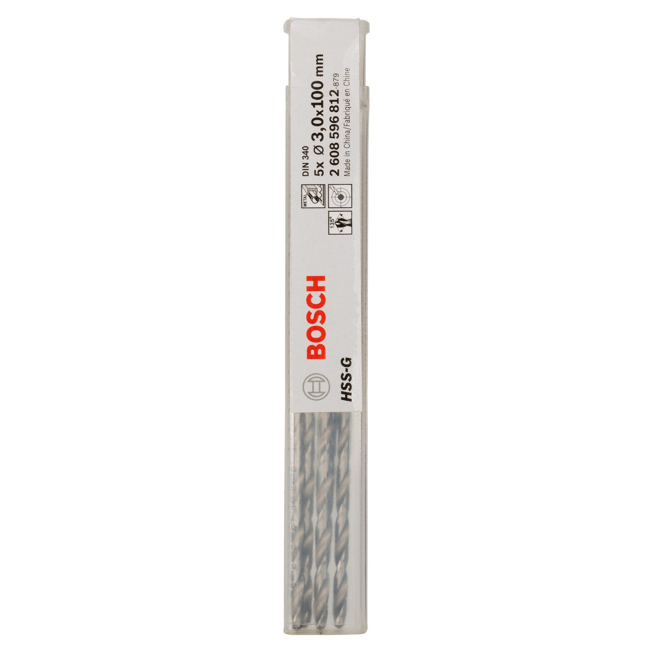 Bosch 2608596812 HSS-G Metal Drill Bits 3mm (Pack Of 5) 2