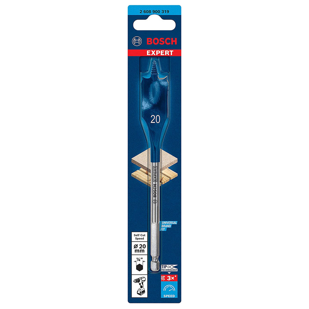 Bosch 2608900319 Expert SelfCut Speed Flat Bit with Hex Shank 20mm x 152mm 2