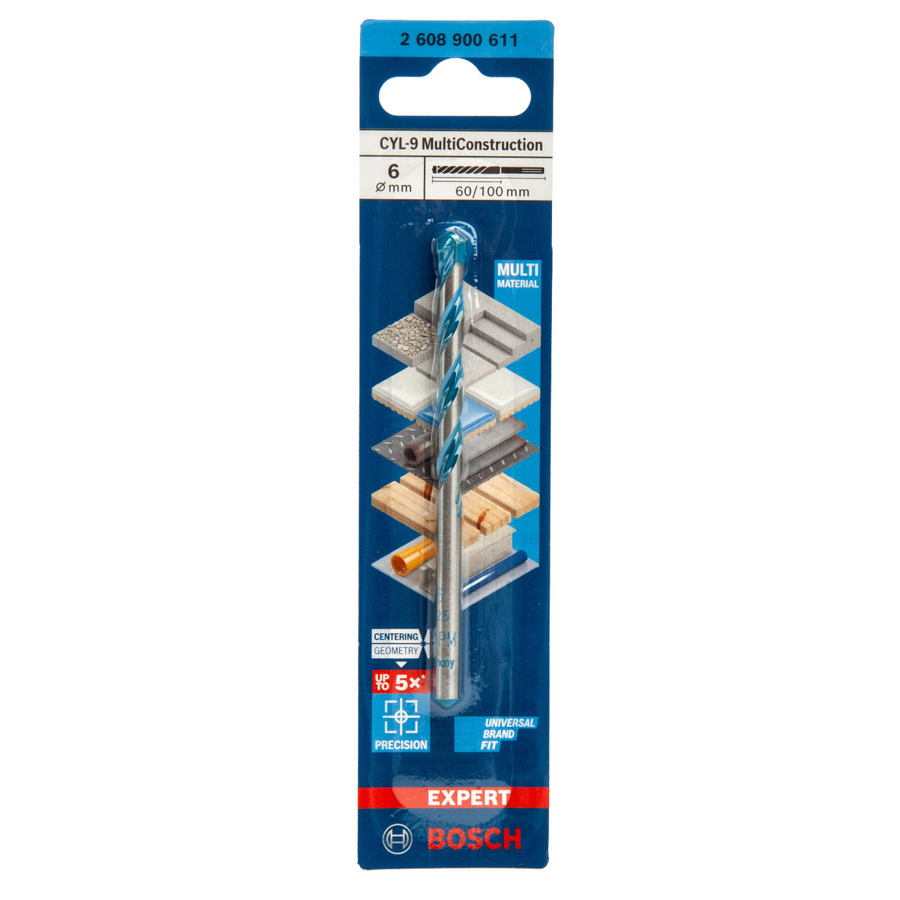 Bosch 2608900611 CYL-9 Multi Construction Drill Bit 6.0 x 60 x 100mm 2