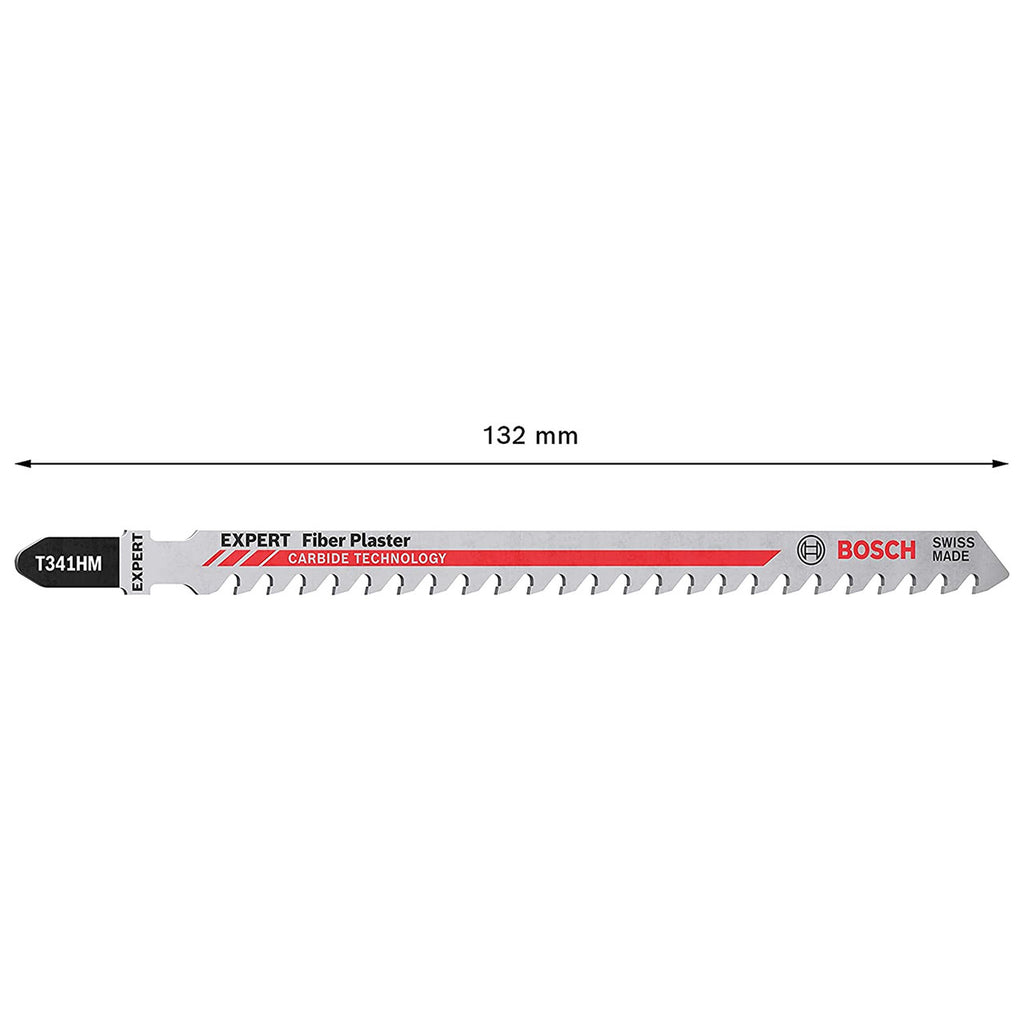 Bosch T341HM Expert ‘Fiber Plaster’ Jigsaw Blades 132mm (3 Pack) 3