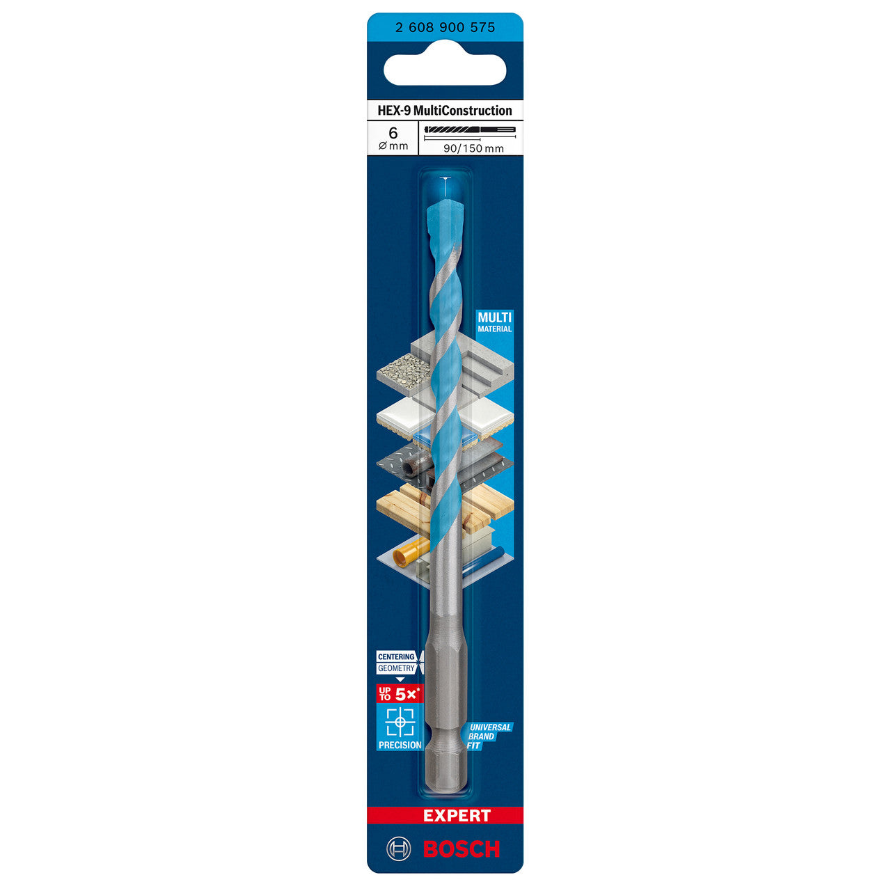 Bosch 2608900575 HEX-9 Multi Construction Drill Bit 6mm 2