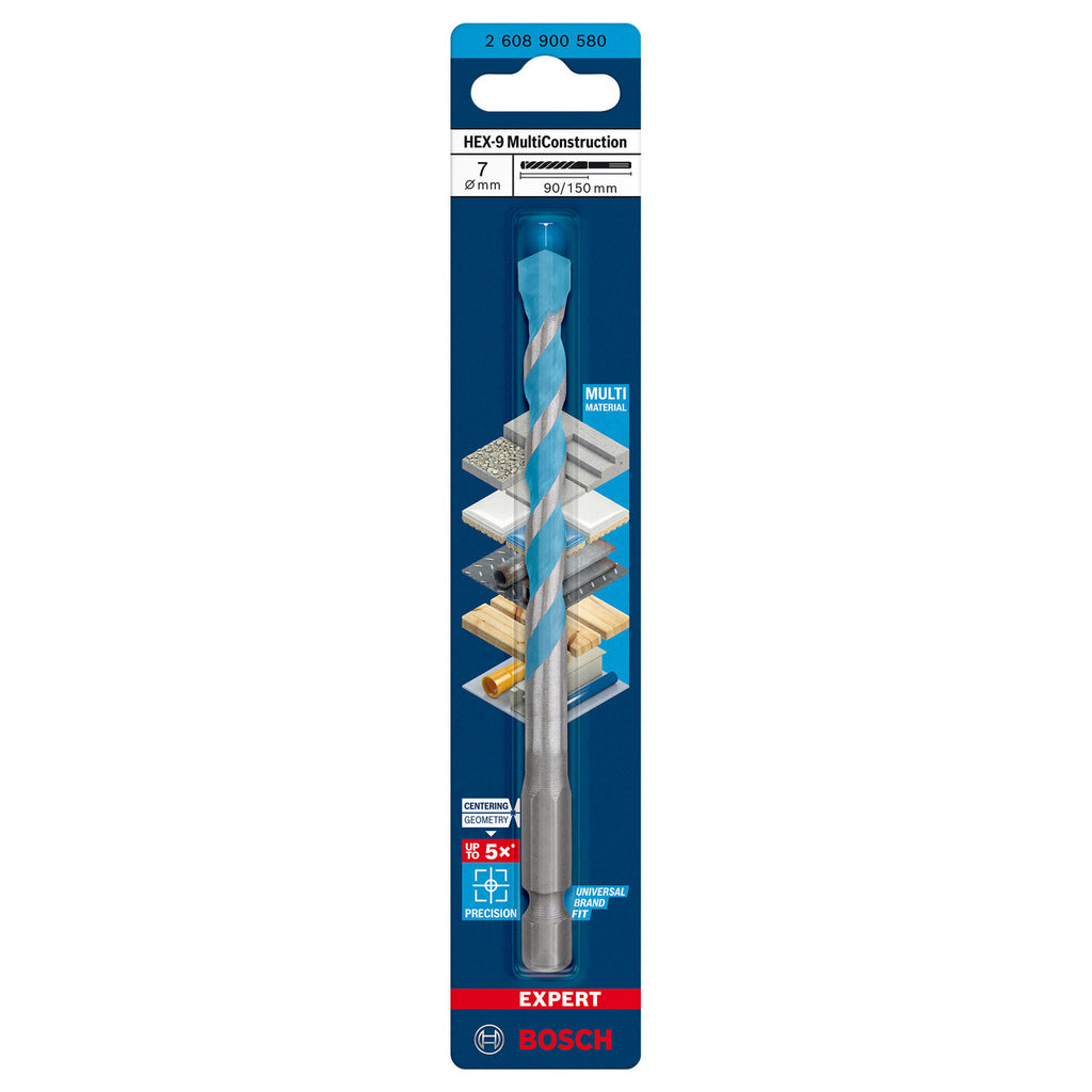 Bosch 2608900580 HEX-9 Multi Construction Drill Bit 7mm 2