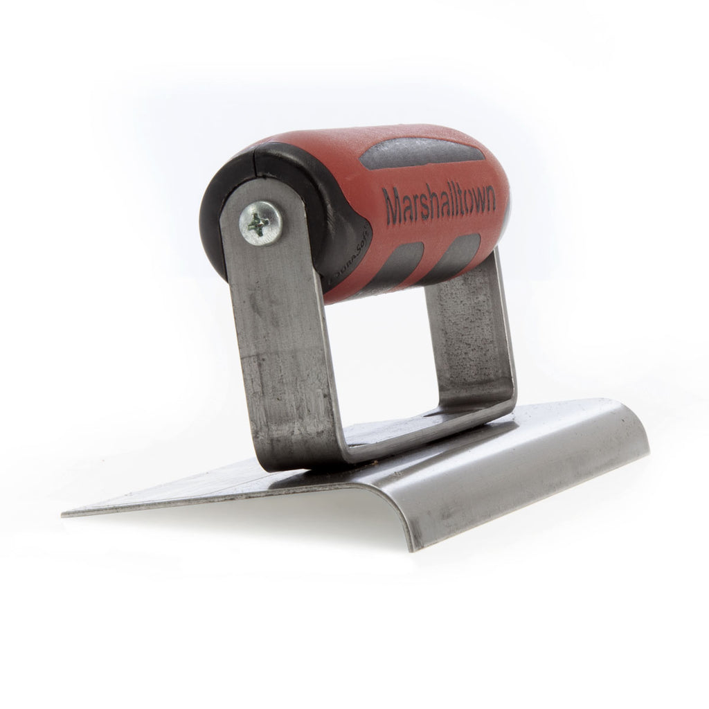 Marshalltown M36D Carbon Steel Edging Trowel with Durasoft Handle 6 x 3"
