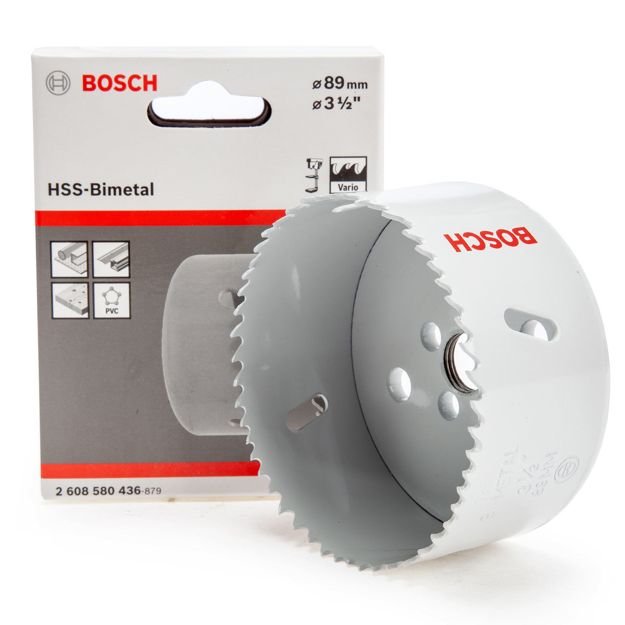 Bosch 2608580436 HSS-Bimetal Hole Saw 3. 1/2in - 89mm Diameter 2