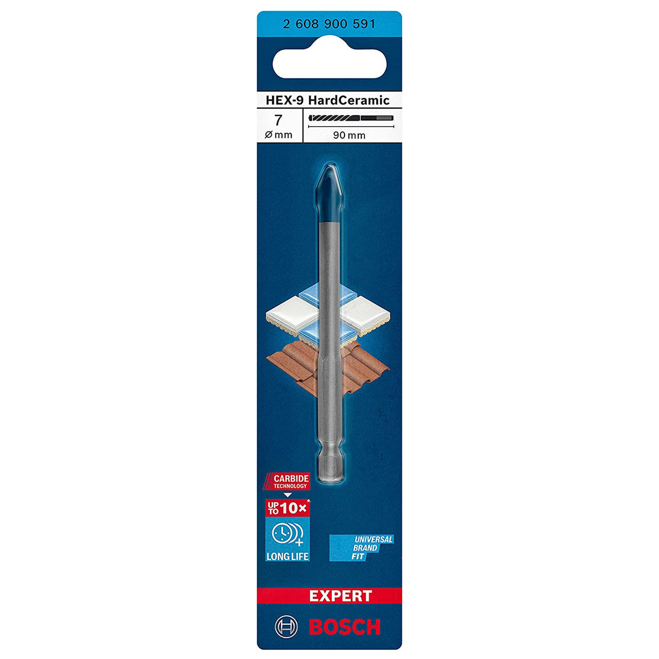Bosch 2608900591 HEX-9 HardCeramic Drill Bit 7mm 2