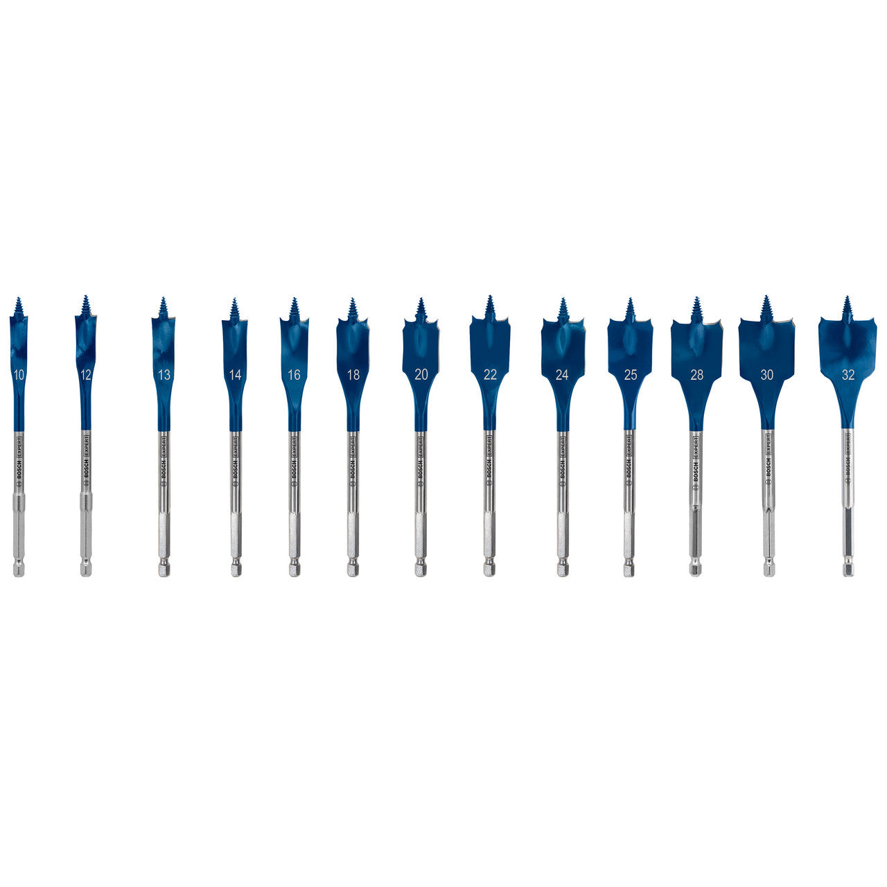 Bosch 2608900336 Expert SelfCut Speed Flat Bit Set with Hex Shank (13 Piece)