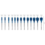 Bosch 2608900336 Expert SelfCut Speed Flat Bit Set with Hex Shank (13 Piece) 4