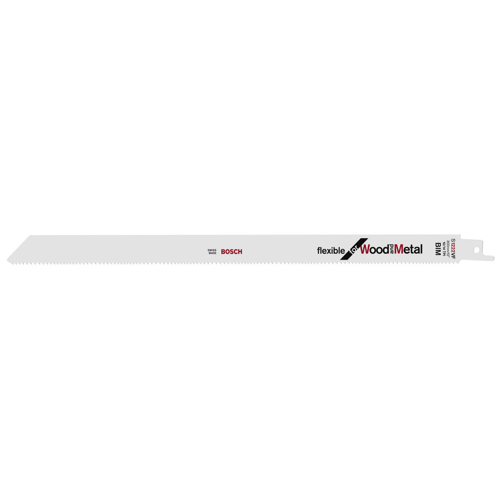 Bosch S1222VF (2608656022) Reciprocating Saw Blades for Wood and Metal 300mm / 12in (Pack Of 5)