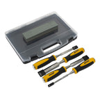 XTrade X0900044 Bevel Edge Chisel & Sharpening Stone Set (4 Piece)