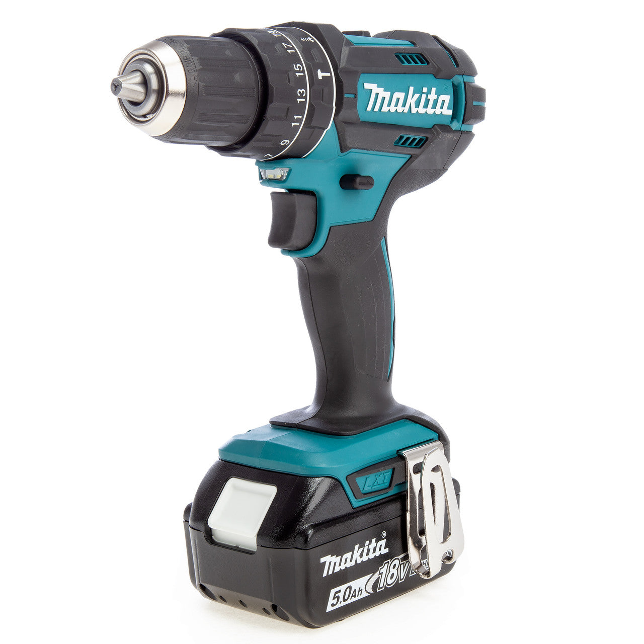 Makita DHP482RTJ 18V LXT Combi Drill (2 x 5.0Ah Batteries) in MakPac 2