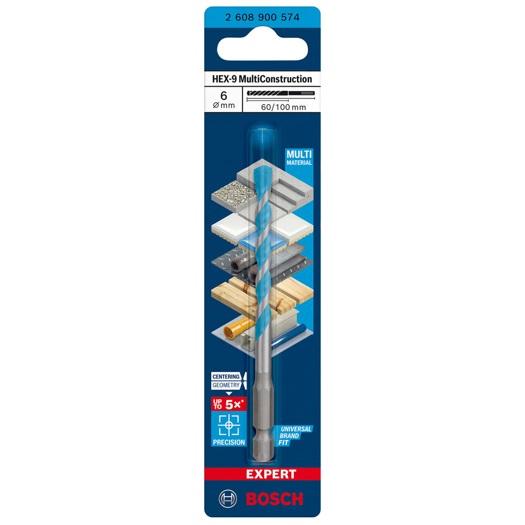 Bosch 2608900574 HEX-9 Multi Construction Drill Bit 6mm x 100mm 2