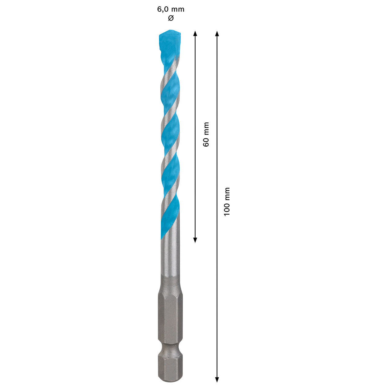 Bosch 2608900574 HEX-9 Multi Construction Drill Bit 6mm x 100mm 4