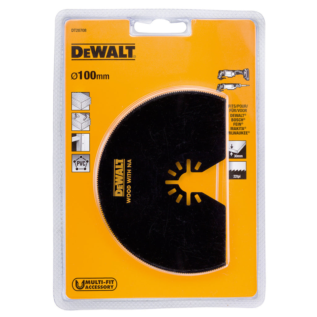 Dewalt DT20708 Bi-Metal Semi-Circular Multi-Tool Saw Blade 100mm 3