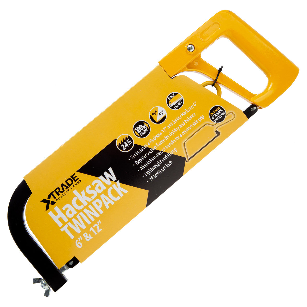 XTrade X0900021 Hacksaw Twinpack 300mm (12″) & 150mm (6″) 2