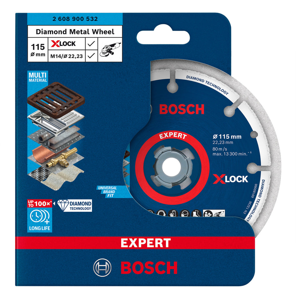 Bosch 2608900532 X-LOCK Expert Diamond Metal Wheel Cutting Disc 115mm 2