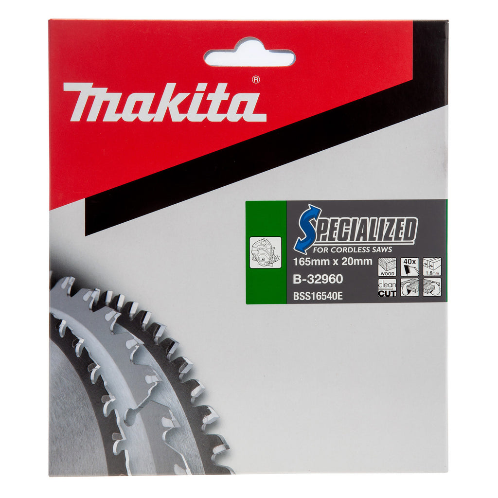 Makita B-32960 Specialized Circular Saw Blade for Cordless Saws 165mm x 20mm x 40T 2