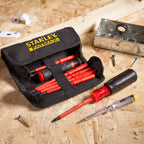 Stanley FMHT66426-0 FatMax VDE Multi-Bit Screwdriver Set In Pouch (10 Piece)