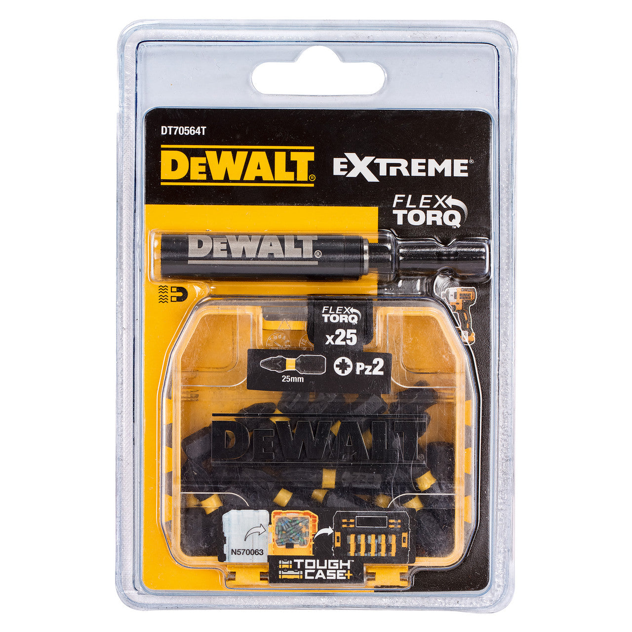 Dewalt DT70564T Extreme FLEXTORQ PZ2 Screwdriver Bits 25mm + Drive Guide (Pack of 25) 2