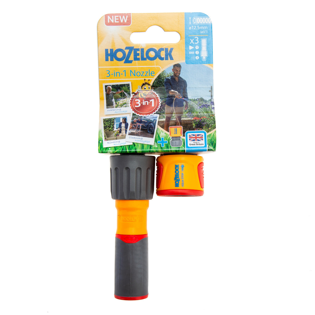 Hozelock 100-100-226 - 3 in 1 Nozzle and AquaStop 2