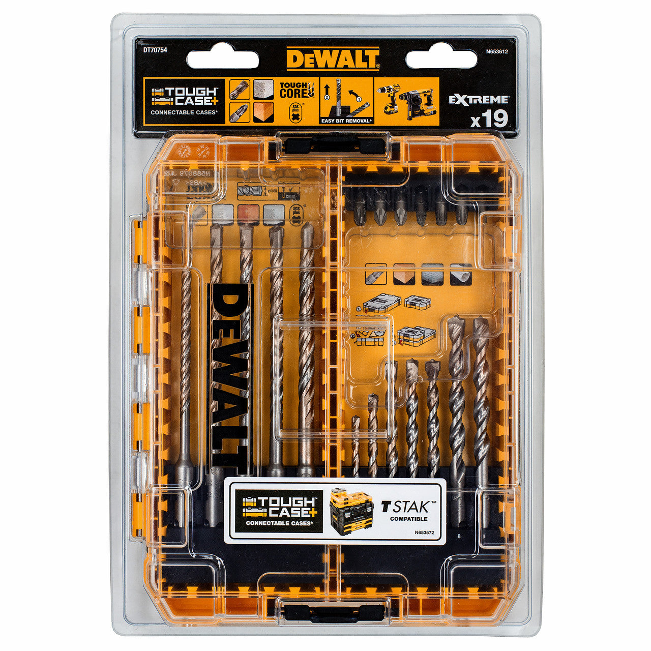 Dewalt DT70754 SDS Plus Masonry Drill and Driver Bit Set in Connectable Case (19 Piece) 2
