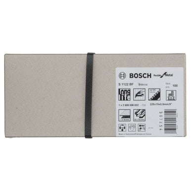 Bosch S1122BF Reciprocating Saw Blades for Metal 225mm (Pack of 100)