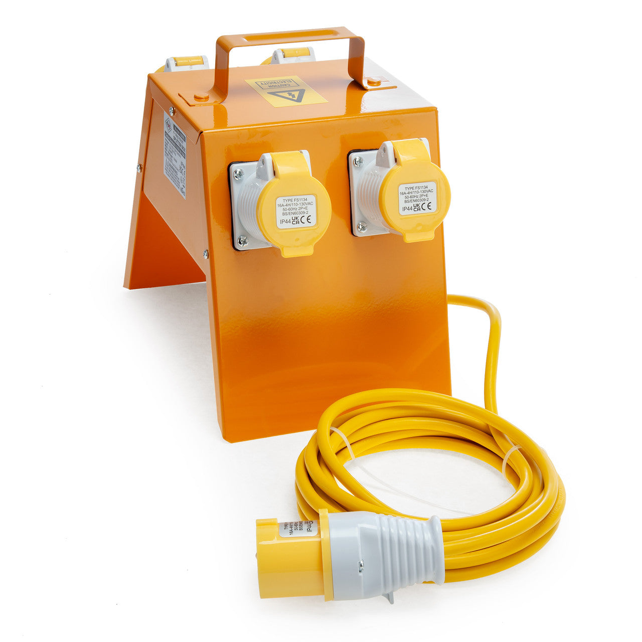 Toolstop 10895 Splitter Box 4 Way 4 x 16 Amp Sockets 1.5mm Cable 110V