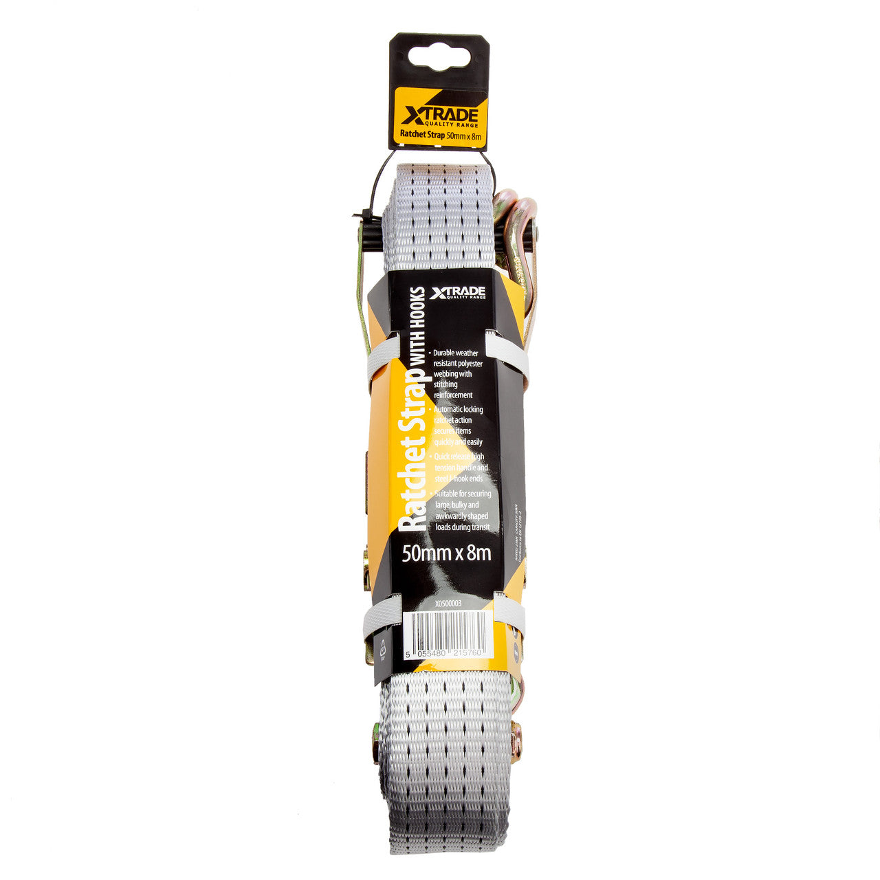 XTrade X0500003 Ratchet Straps with Hooks 50mm x 8m 2
