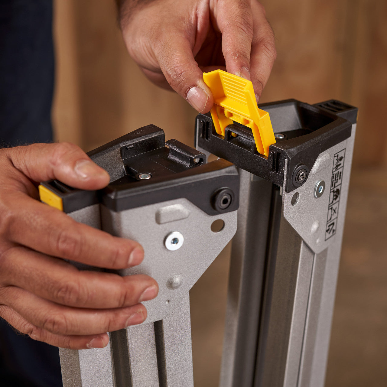 Stanley STST81337-1 Folding Metal Sawhorse Twin Pack 450kg Capacity 5