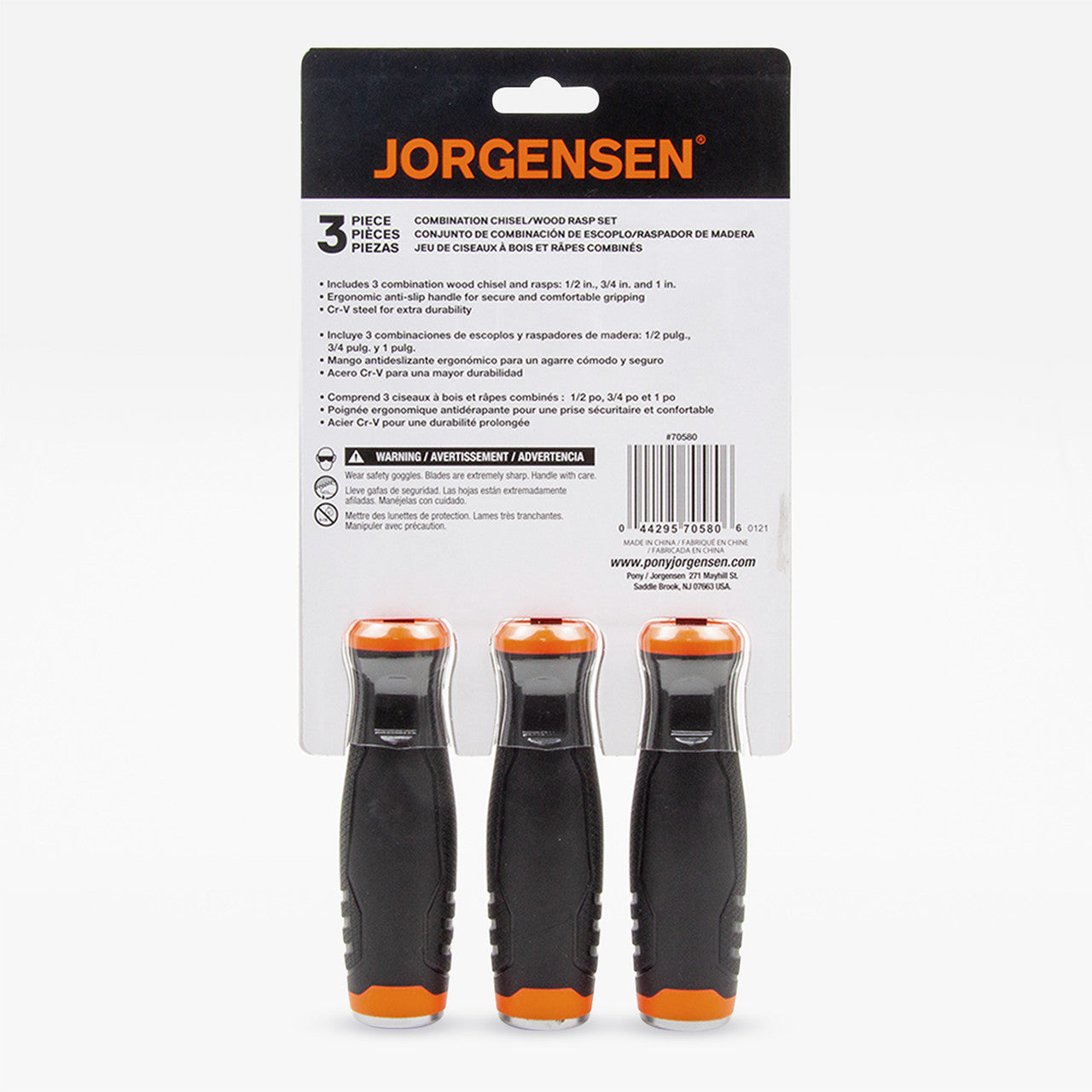 Jorgensen 70580 Combination Chisel/Wood Rasp Set (3 Piece) 4