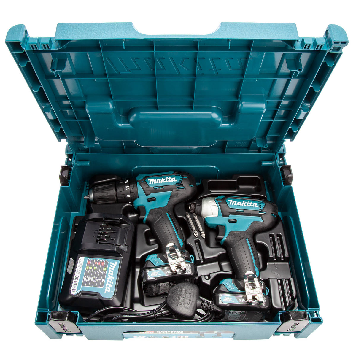Makita CLX228AJ 12Vmax CXT Combi Drill & Impact Driver Twin Pack (2 x 2.0Ah Batteries) 3