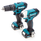 Makita CLX228AJ 12Vmax CXT Combi Drill & Impact Driver Twin Pack (2 x 2.0Ah Batteries) 2
