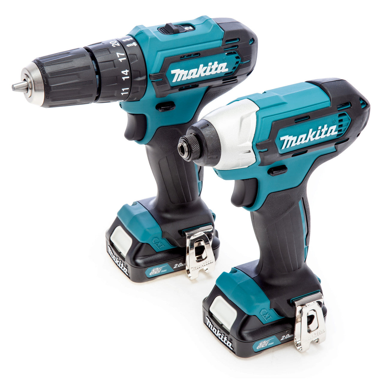 Makita CLX228AJ 12Vmax CXT Combi Drill & Impact Driver Twin Pack (2 x 2.0Ah Batteries) 2