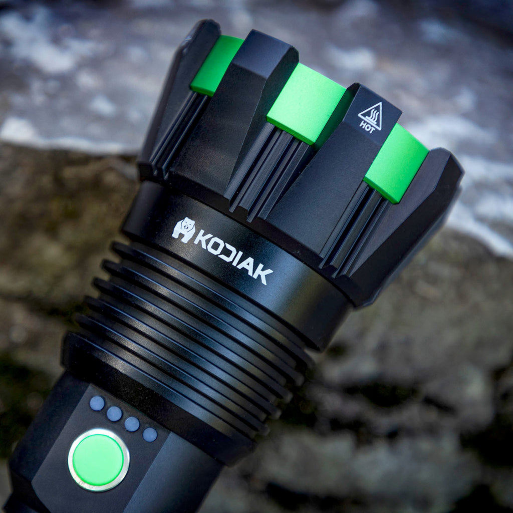 Kodiak 25478 Kolossus Rechargeable Tactical Flashlight 15,000 Lumens 8