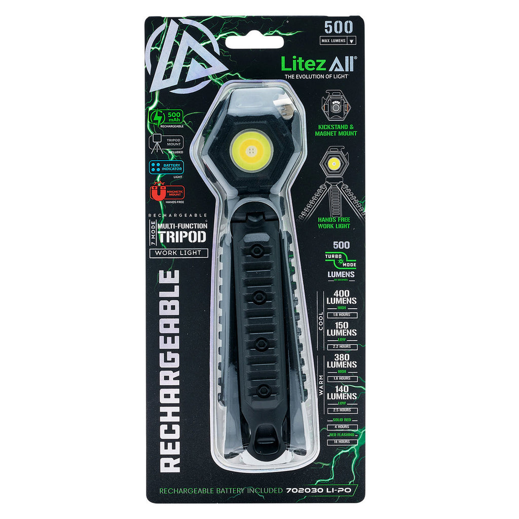 LiteZall 26215 Compact Work Light with Tripod 500 Lumens 2
